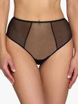 Ажурные высокие трусики Anna Sheer Mesh Heist, Black - фото