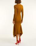 Платье миди Victoria Beckham, горчичный - фото 5