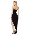 Платье Norma Kamali Strapless Side Drape Gown, черный - фото 2