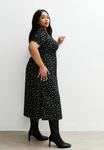 Платье New Look Curves CURVES FLORAL SHORT SLEEVE MIDI , Black Pattern/Black - фото 4