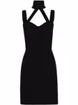 Платье мини с вырезом халтер DOLCE & GABBANA, черный - фото