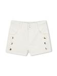 Chloé Kids джинсовые шорты с фестонами, белый - фото
