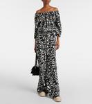 Блузка с принтом Marni, черный - фото 2