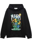 Худи с логотипом MSGM, черный - фото
