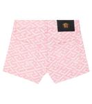 Джинсовые шорты с принтом La Greca Versace Kids, Candy+Bianco - фото 4