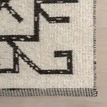 Коврик с геометрическим рисунком из оборотной шерсти June nuLOOM, 122x183 см, светло-бежевый - фото 6