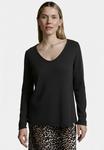 Топ Cotton Candy LANGARM V-NECK, Schwarz/Black - фото