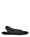 Anio Crystal Embellished Slingback Sandals Salvatore Ferragamo, черный - фото