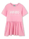 Платье с логотипом Kenzo Kids, розовый - фото