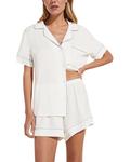 Пижама Eberjey Gisele Relaxed Short PJ Set, цвет White/Ice Blue - фото 3