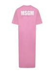 MSGM Kids платье с логотипом, розовый - фото 2