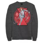 Мужской свитшот с анимированным коллажем Black Widow Team Marvel - фото