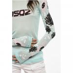 Топ с длинными рукавами и сетчатым принтом Dsquared2, Light Blue - фото 3