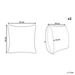 Декоративные подушка Beliani, 45x45 см, бежевый - фото 3