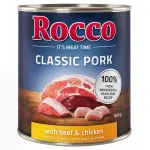 Влажный корм для собак с говядиной и курицей Classic Pork Rocco, 6 x 800 г - фото