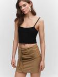 Мини юбка MANGO Rustic, Light brown - фото 2