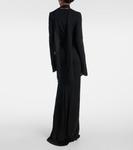 Кружевное креповое макси-платье The Attico, черный - фото 3