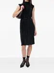 Плиссированное миди-платье Hugo, черный - фото