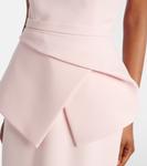 Поясное платье миди из крепа Safiyaa, Pale Pink - фото 5