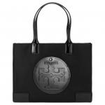 TORY BURCH Элла Патент Маленькая сумка тоут черная - фото