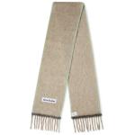 Шарф Acne Studios Vally Solid Logo, бежевый и серый - фото 2