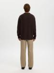 SELECTED Свитер в цвете шоколад - фото 3
