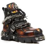 Ботинки на 6 см унисекс NEW ROCK, коричневый/черный - фото 4