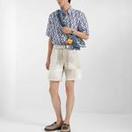 Бермуды с абстрактным принтом FENDI, бежевые - фото 4