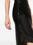 Rabanne драпированное платье миди асимметричного кроя, черный - фото 5