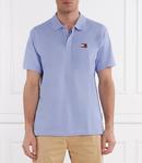 Поло Tommy Jeans Badge Regular Fit, небесно-голубой - фото
