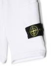 Stone Island Junior шорты карго с нашивкой Compass, белый - фото 3