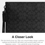 Кошелек Coach Charter Pouch with Signature, Charcoal - фото 4