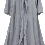 Женское серое платье с длинными рукавами CHANEL, серый - фото 4