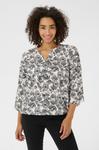 Блуза Kaffe HALEY PRINTED 3/4, Chalk W. Black Deep Aop/White - фото 3