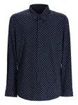 Рубашка с длинными рукавами и узором BOSS, синий - фото