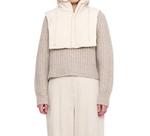 Жилет с капюшоном в цвете Off-White 7115 by SZEKI - фото