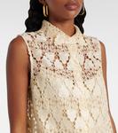 Мини-платье Deco с кружевом Frame, экрю - фото 4