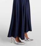 Платье макси из джерси с драпировкой и асимметричным кроем Rabanne, Deep Navy - фото 5