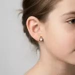 Детские серьги-замки в форме сердца, покрытые 14-каратным золотом Gigigirl, white - фото 2