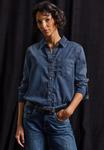 Блуза Street One Button-down blouse, Blau/Blue Denim - фото 4