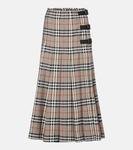 Шерстяная миди-юбка Burberry, Crater/Dk Charcoal C - фото