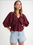 MixRay Блузка в бордовом цвете - фото