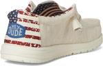 Кроссовки Unisex Hey Dude Wally Patriotic, Off-White Patriotic - фото 5