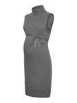 MAMALICIOUS Вязаное платье 'RITA' в сером цвете - фото