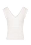 Топ SLEEVELESS OPENWORK Morgan, кремовый - фото 5
