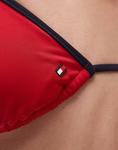 Треугольный бикини-топ Tommy Hilfiger в белом/красном цвете - фото 3