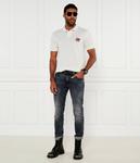 Поло мужское Hugo с воротником на пуговицах, белый - фото 2