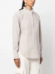 Полосатая рубашка с оборками Marant Étoile, нейтральный - фото 3
