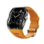 IBOANN Часы Strap Apple Compatibility Silicone Material, Pin buckle [transparent + orange strap] - фото 7