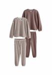 Пижамный комплект Next LONG SLEVE 2 PACK SET, Mocha Brown Stripe/Brown - фото 6